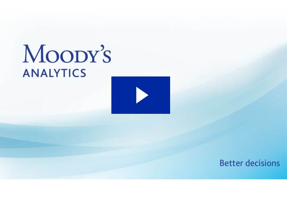 Image of introduction to Moody's Analytics video with play icon