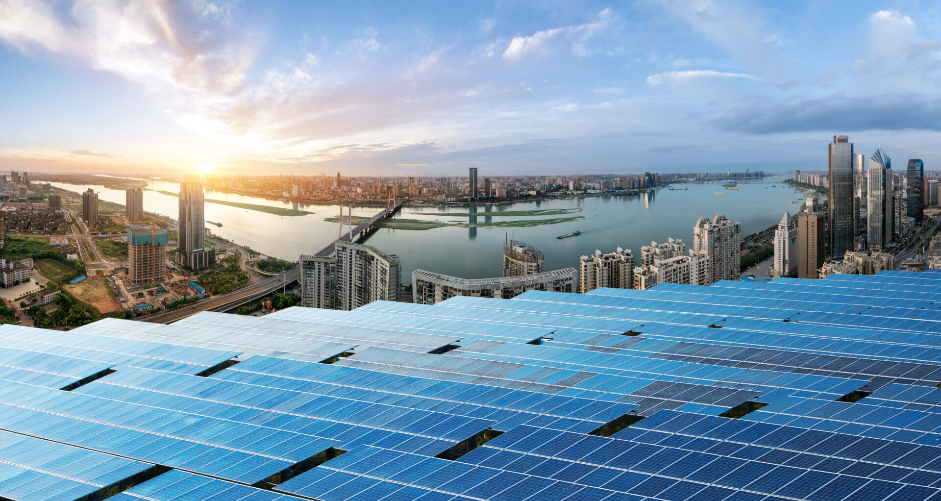Eco-environmentally friendly green energy of sustainable development of solar power plant