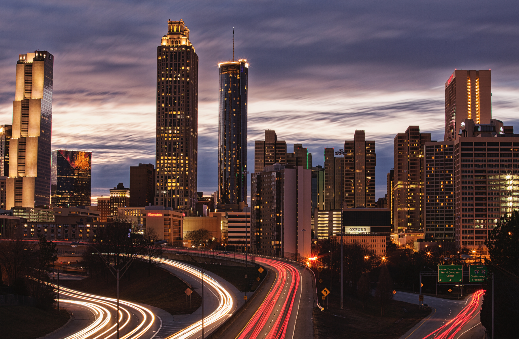 Picture of Atlanta Skyline at night